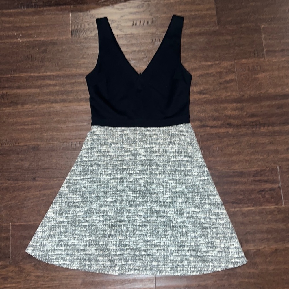 Lord and Taylor Skater Style black and pattern dress